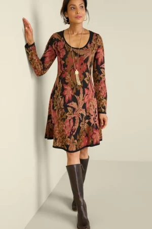 Nelia Jacquard Sweater Dress<Soft Surroundings Hot