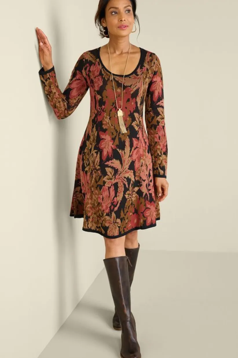 Nelia Jacquard Sweater Dress<Soft Surroundings Hot