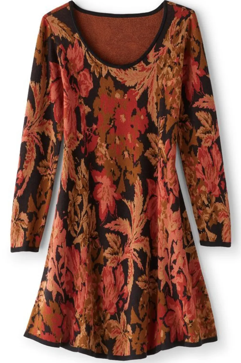 Nelia Jacquard Sweater Dress<Soft Surroundings Hot