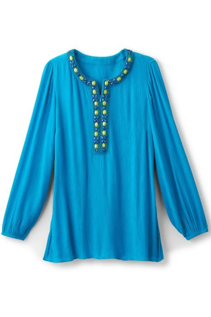 Nellie Gauze Tunic<Soft Surroundings New