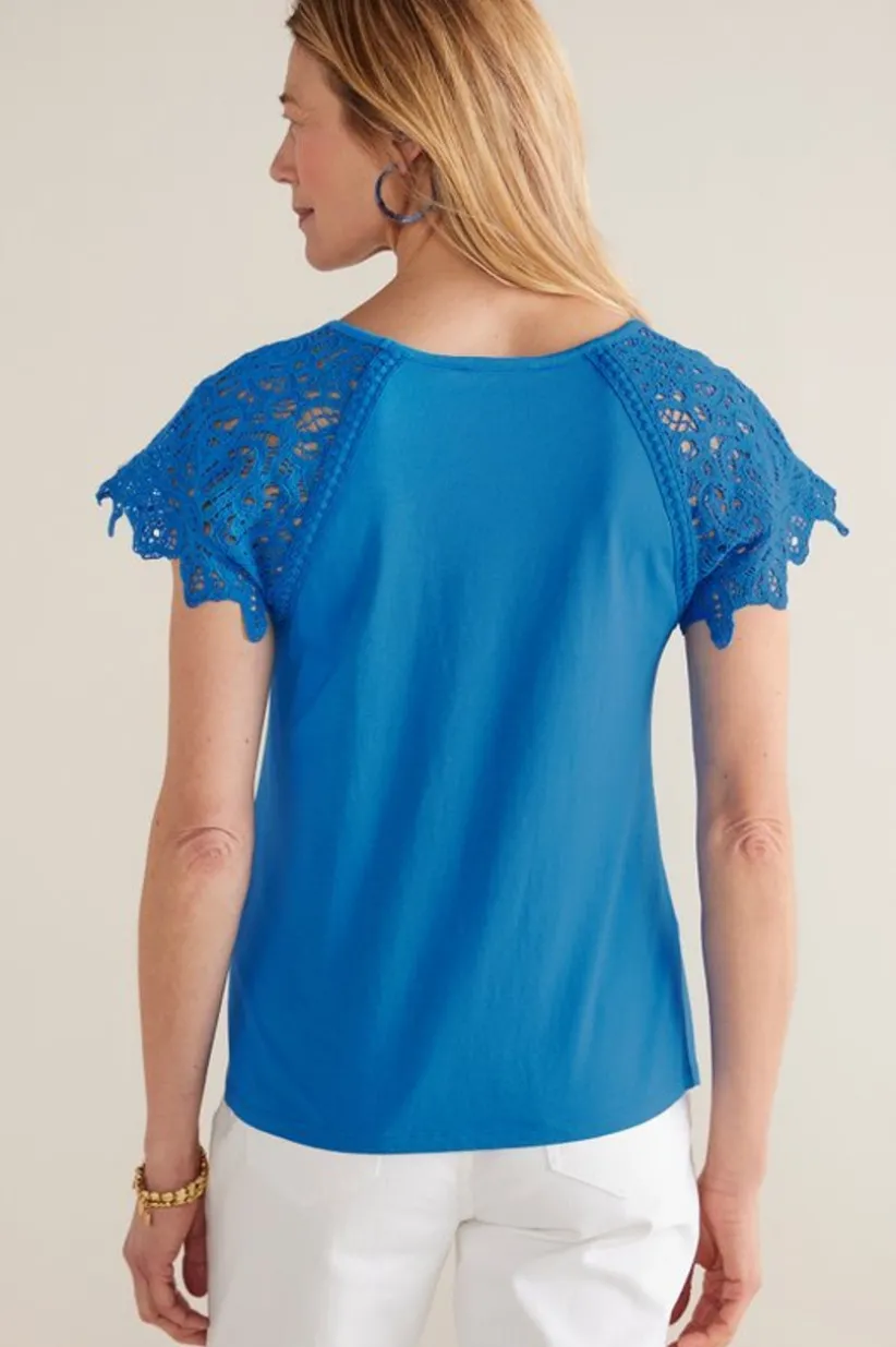 Nikita Lace Sleeve Tee<Soft Surroundings Online