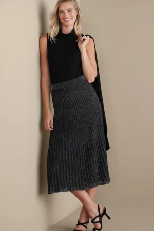 Nisha Knit Pleated Skirt<Soft Surroundings Fashion