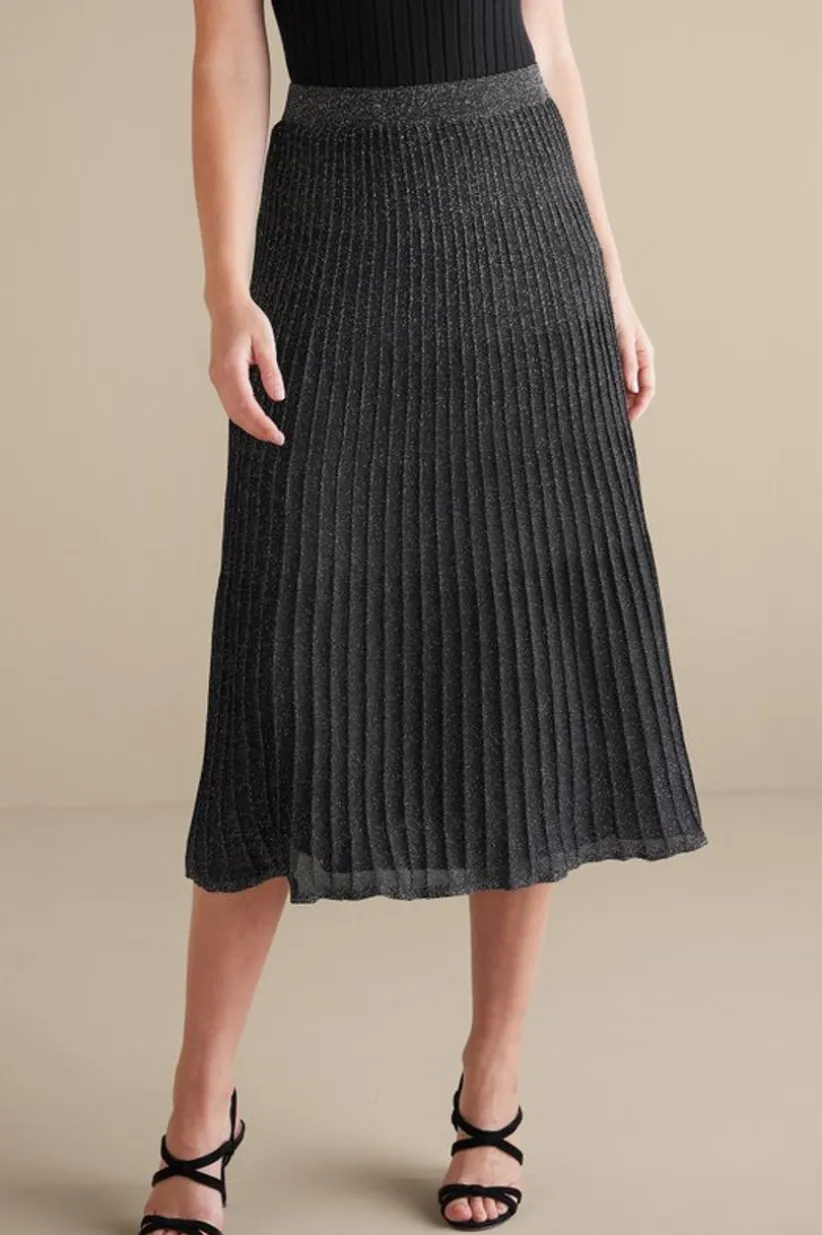 Nisha Knit Pleated Skirt<Soft Surroundings Fashion