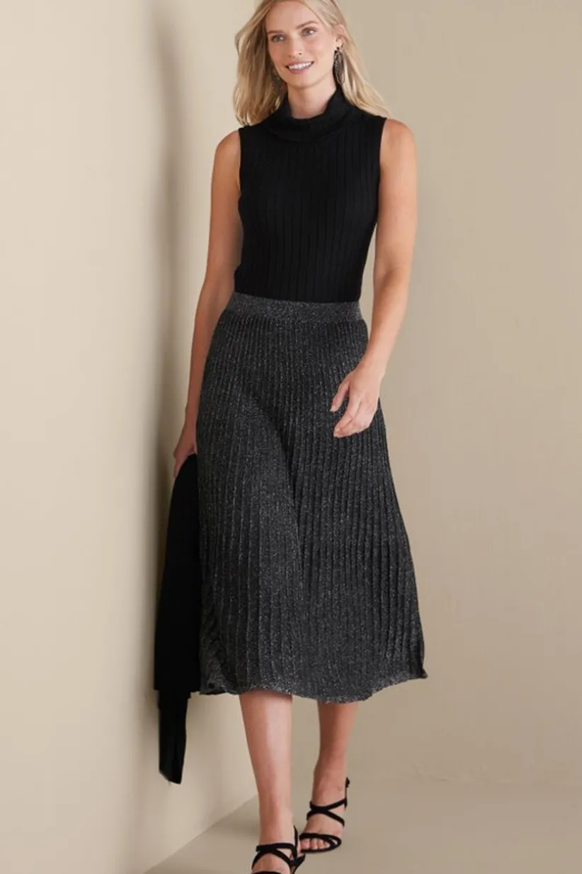 Nisha Knit Pleated Skirt<Soft Surroundings Fashion