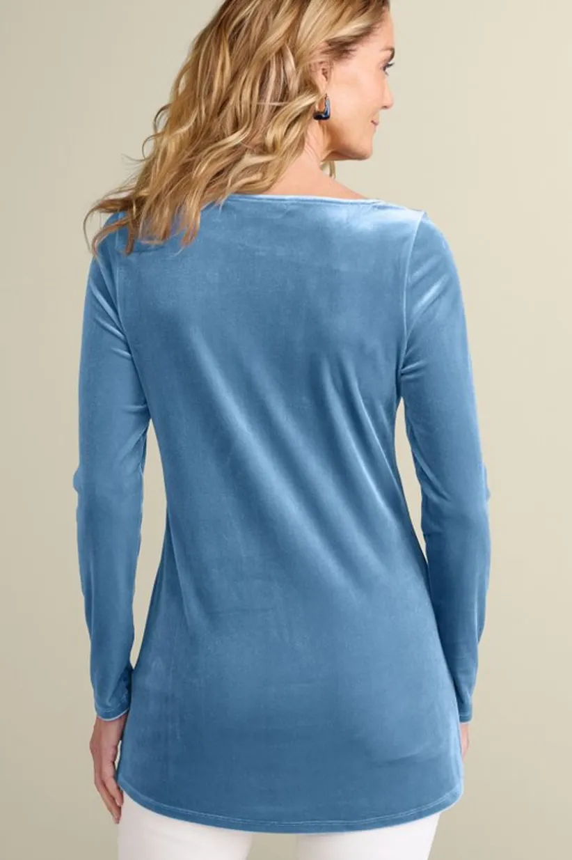 Nori Embroidered Velvet Tunic<Soft Surroundings Best