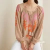Noura Embroidered Gauze Pullover<Soft Surroundings Best