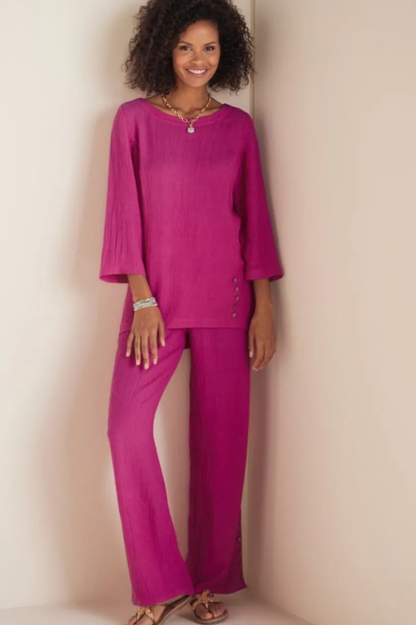 Oceo Gauze Wide-Leg Pants<Soft Surroundings Online