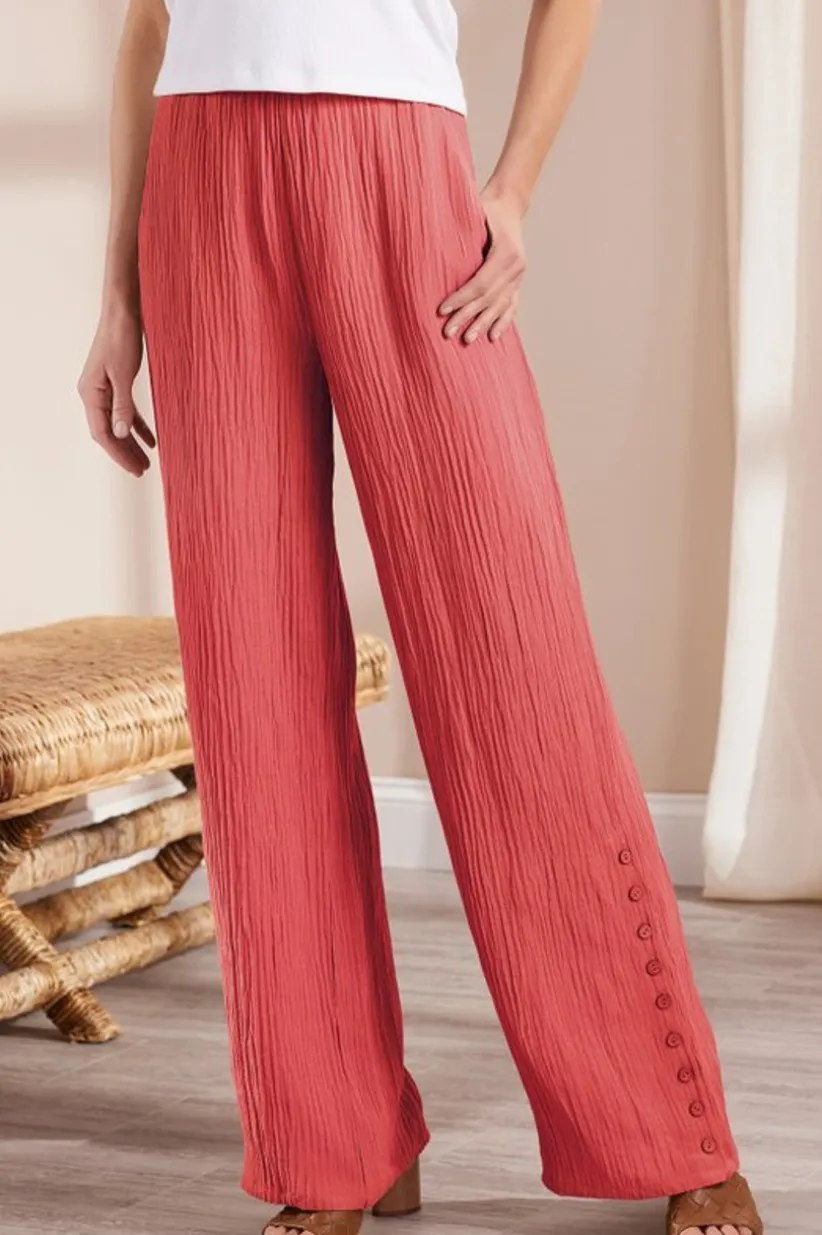 Oceo Gauze Wide-Leg Pants<Soft Surroundings Online