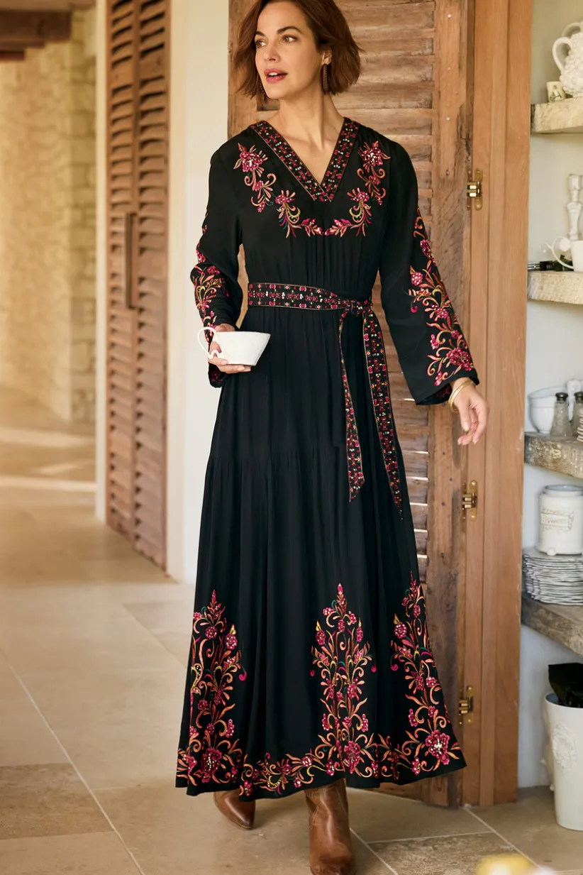 Onyx Embellished Maxi Dress<Soft Surroundings Online