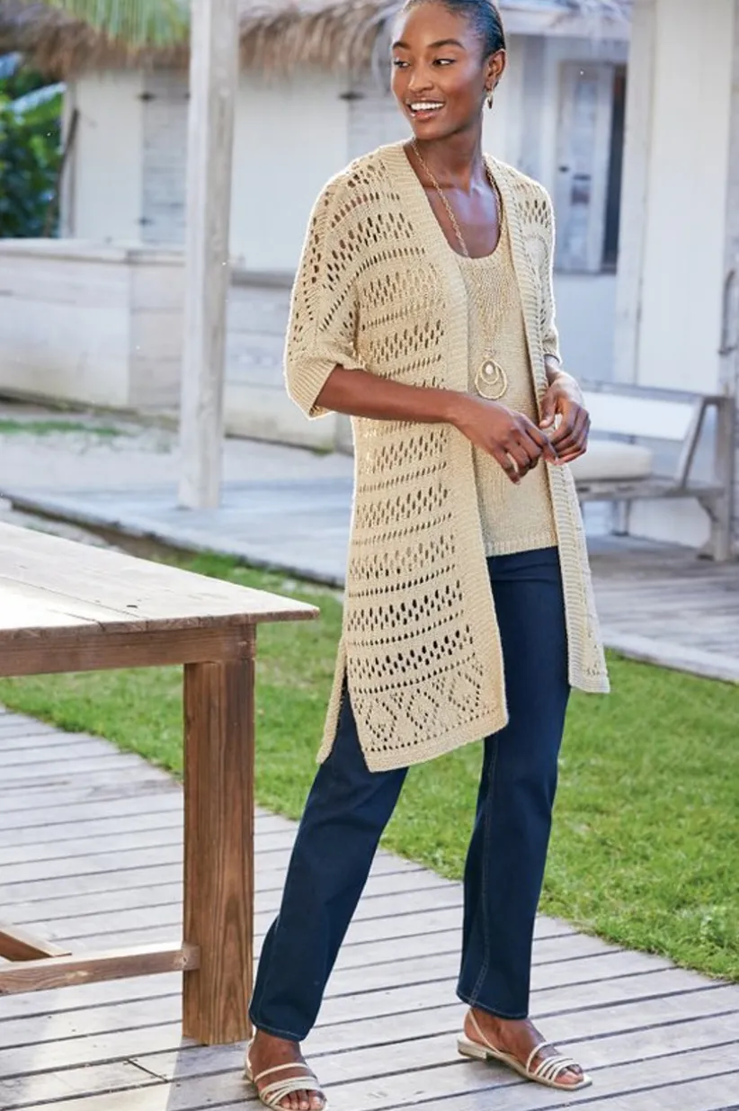 Opaline Shimmer Cardigan<Soft Surroundings New