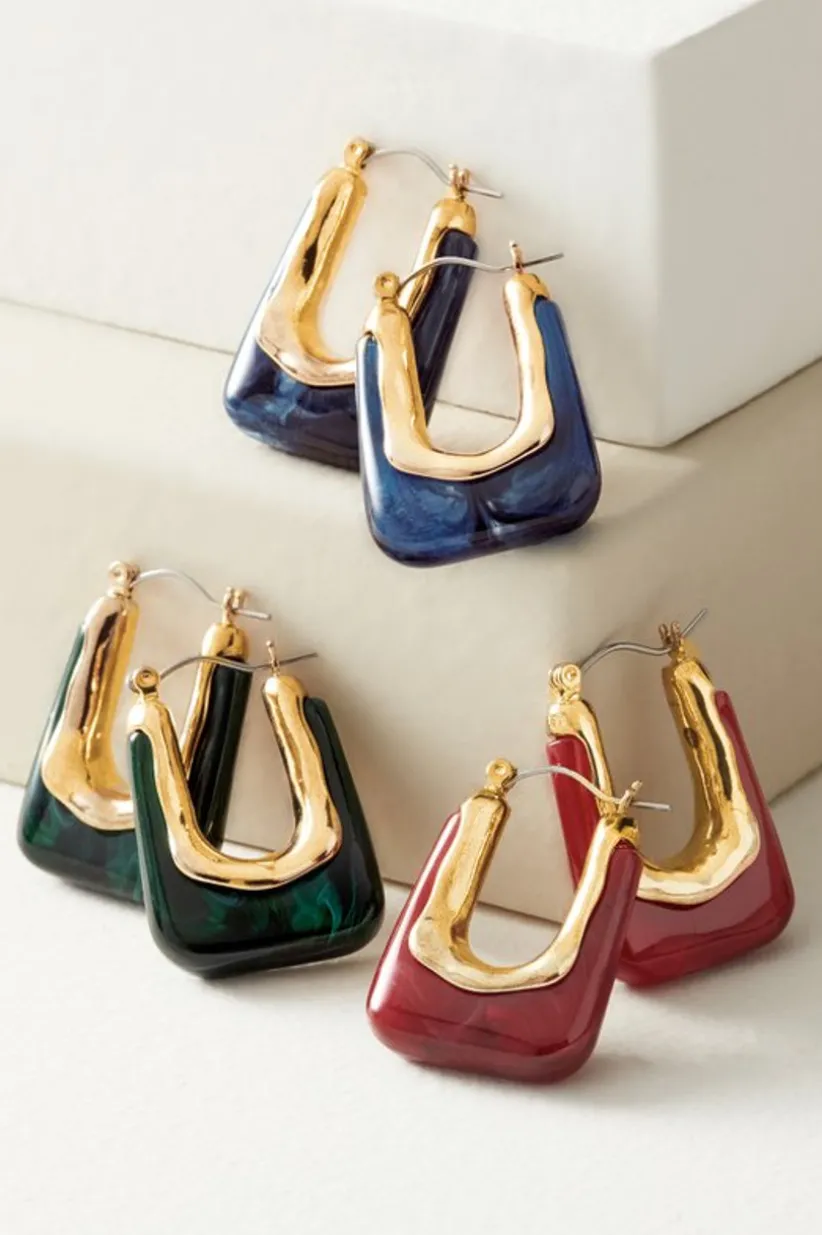 Parker Square Hoop Earrings<Soft Surroundings Sale