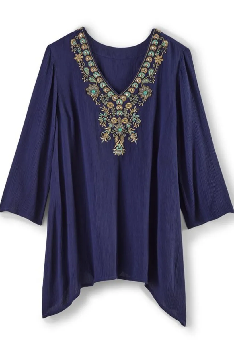 Paulina Gauze Pullover<Soft Surroundings Clearance