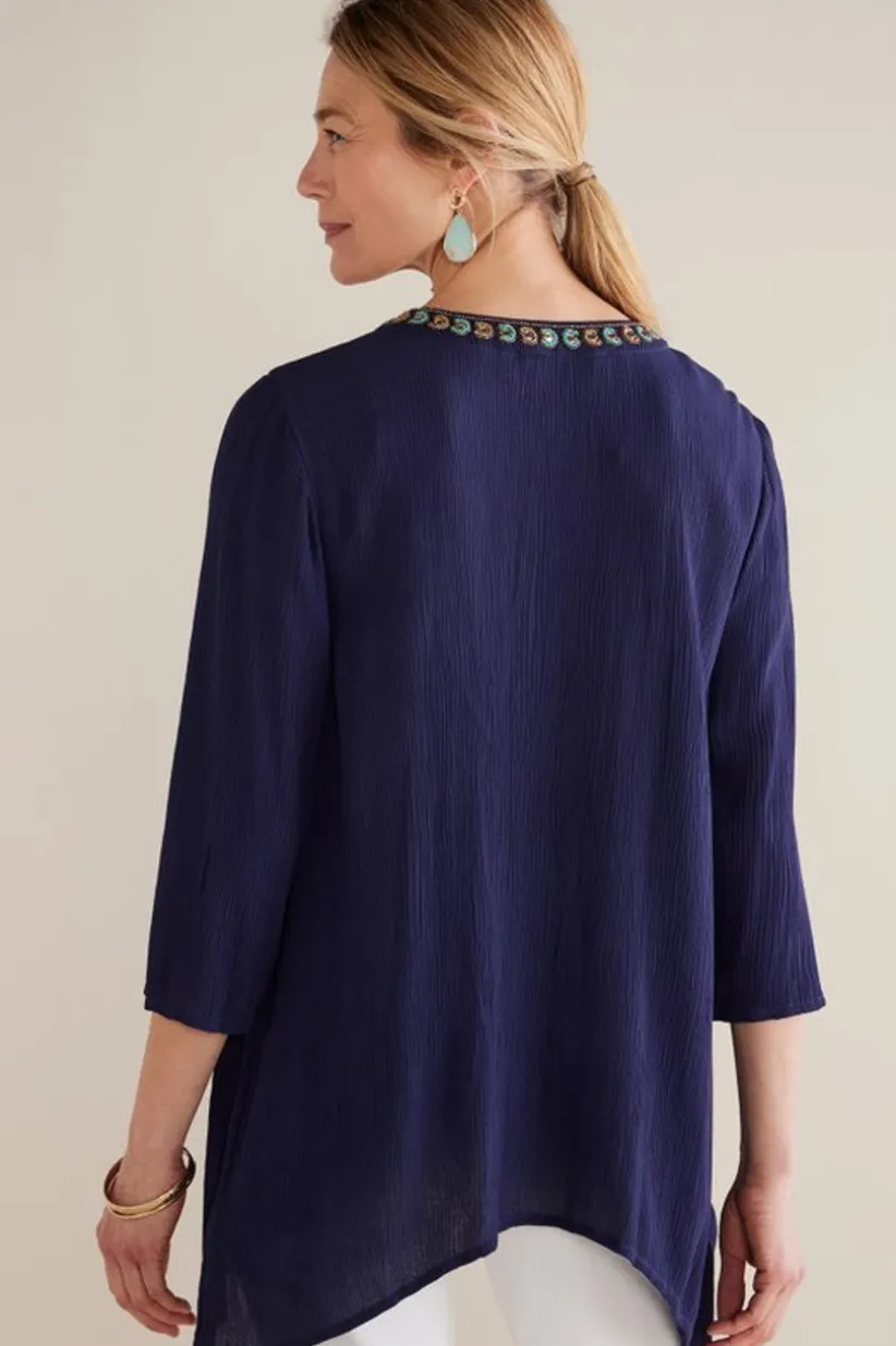 Paulina Gauze Pullover<Soft Surroundings Clearance