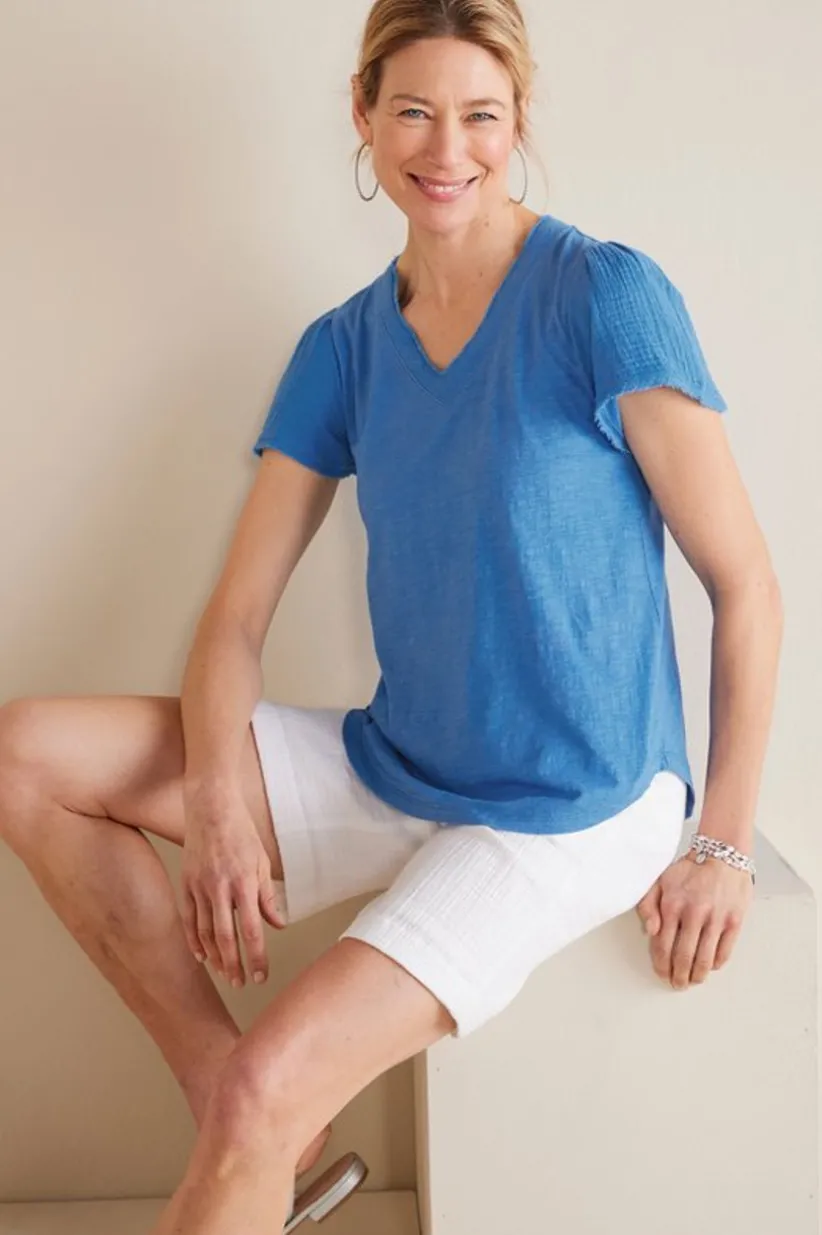 Philippa Gauze Sleeve Tee<Soft Surroundings New