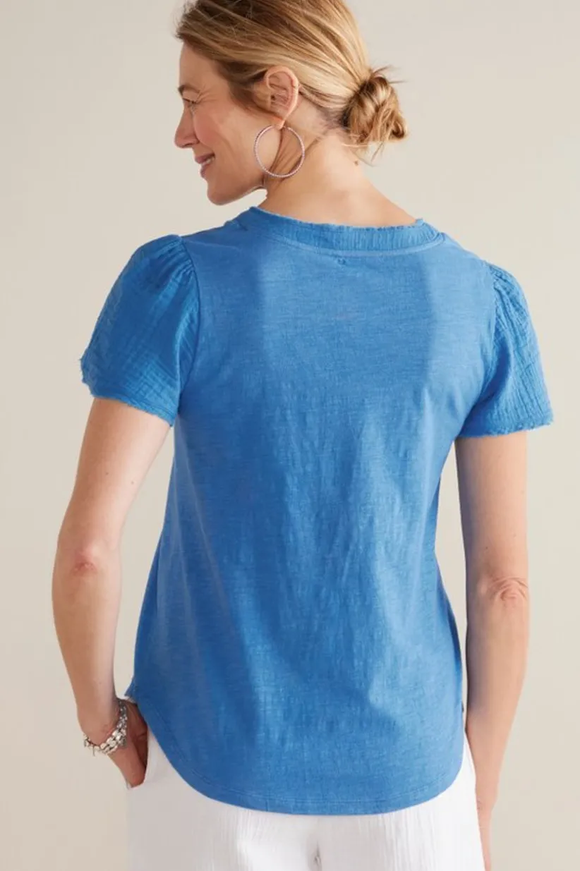 Philippa Gauze Sleeve Tee<Soft Surroundings New