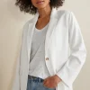 Portofino Linen Blend Boyfriend Blazer<Soft Surroundings Outlet