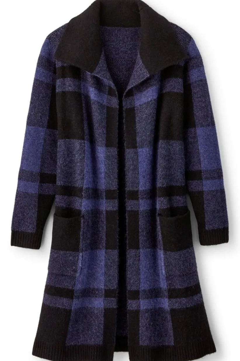 Posh Plaid Cardigan<Soft Surroundings Online