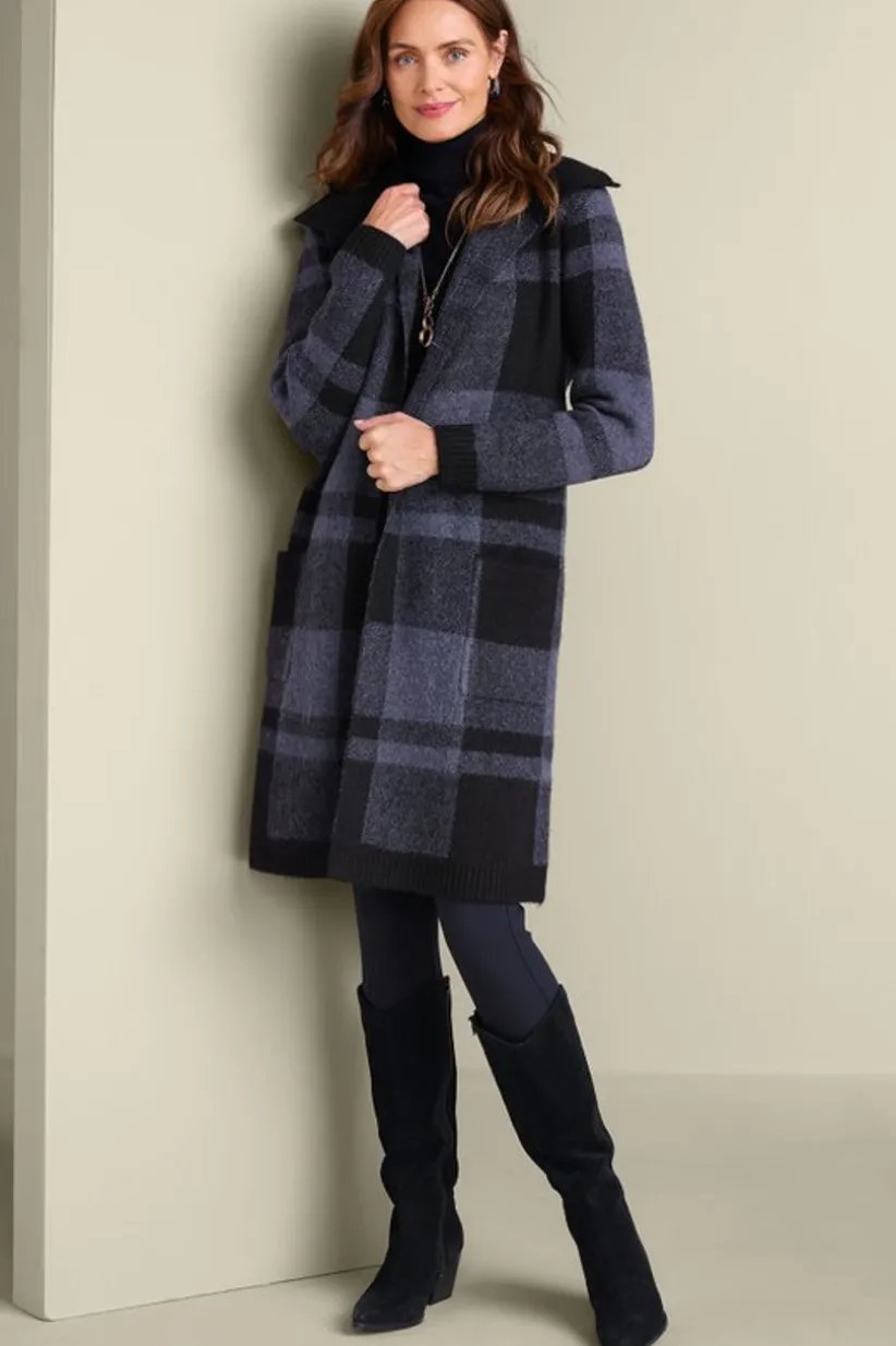 Posh Plaid Cardigan<Soft Surroundings Online