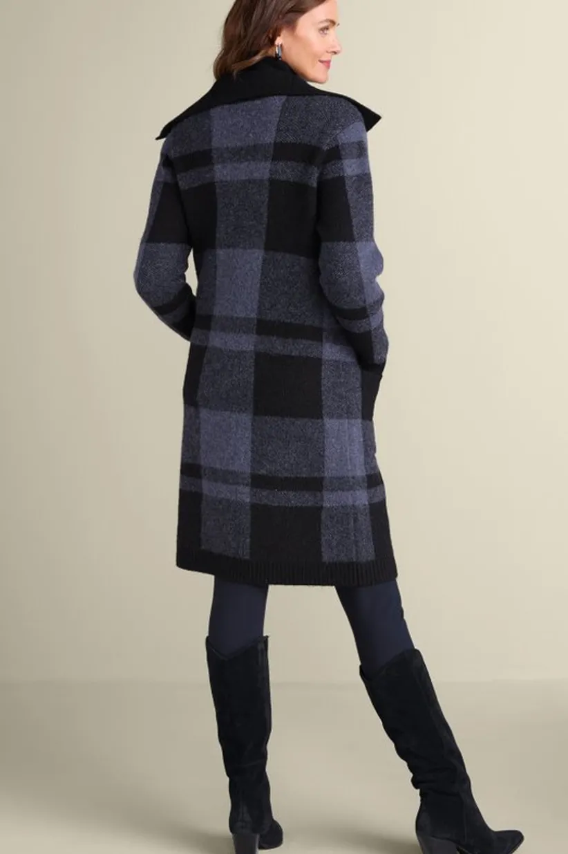 Posh Plaid Cardigan<Soft Surroundings Online