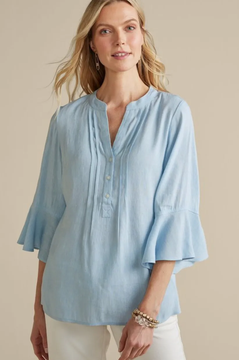 Raisa Linen Blend Top<Soft Surroundings Fashion