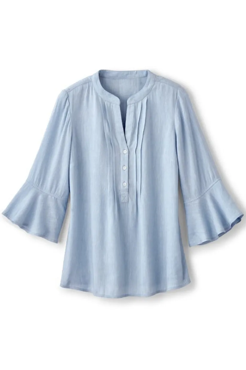 Raisa Linen Blend Top<Soft Surroundings Fashion