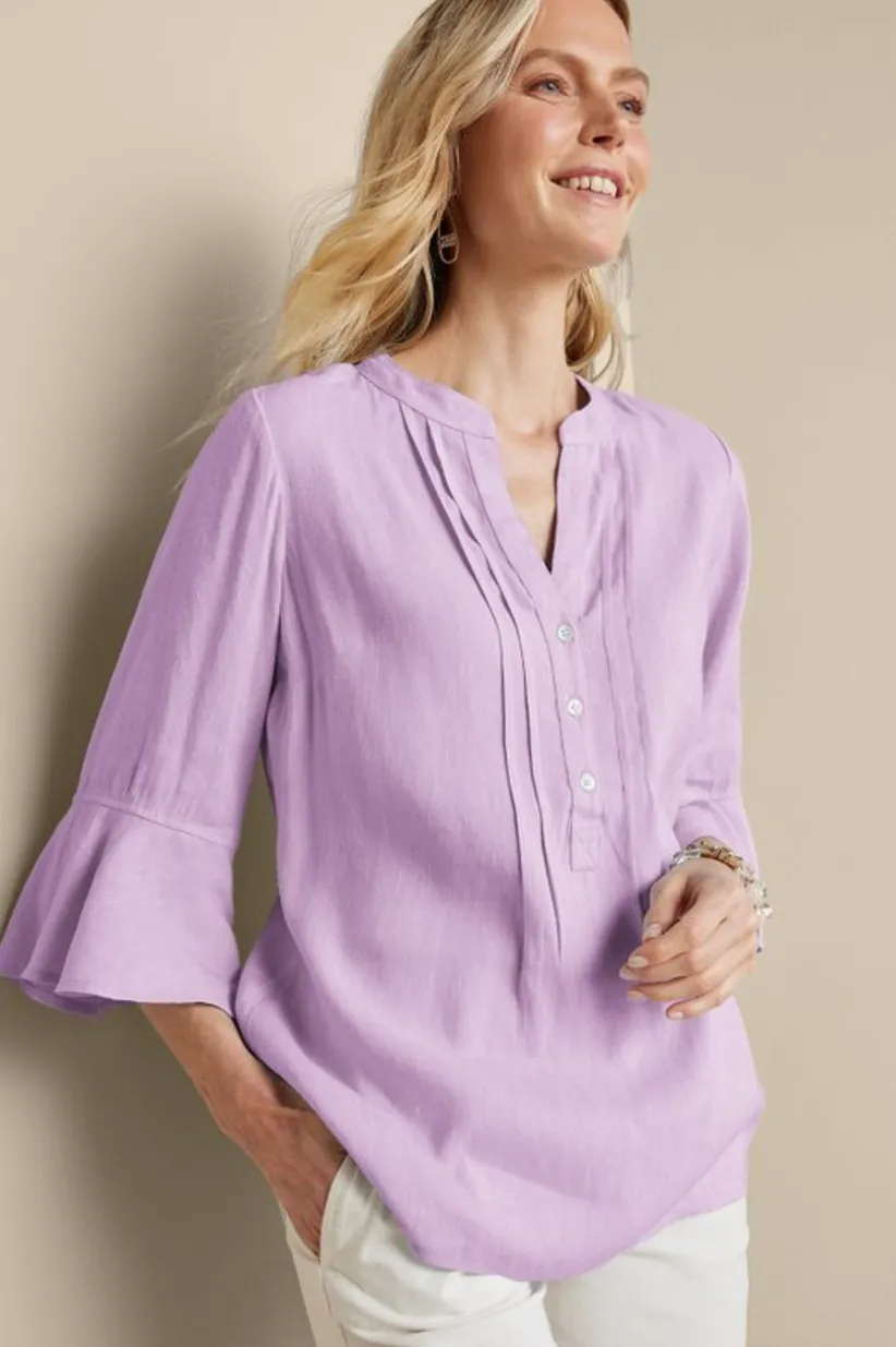Raisa Linen Blend Top<Soft Surroundings Fashion