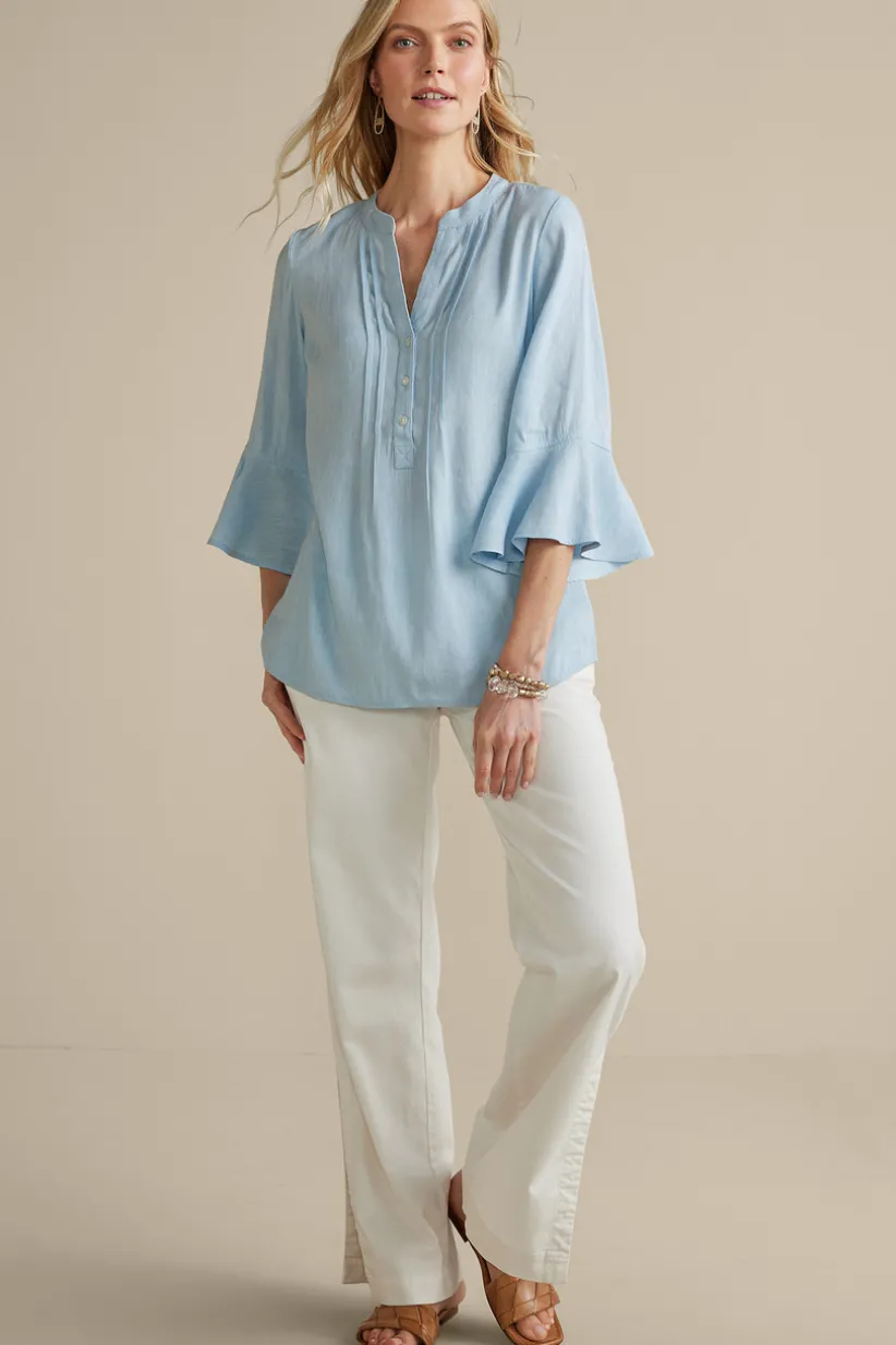 Raisa Linen Blend Top<Soft Surroundings Fashion