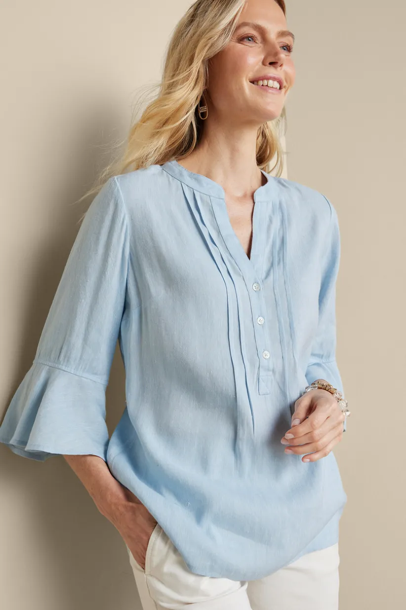 Raisa Linen Blend Top<Soft Surroundings Fashion