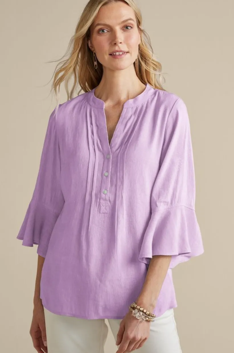 Raisa Linen Blend Top<Soft Surroundings Fashion
