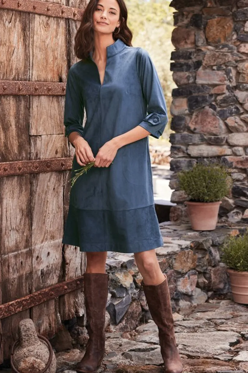 Rani Faux Suede Dress<Soft Surroundings New
