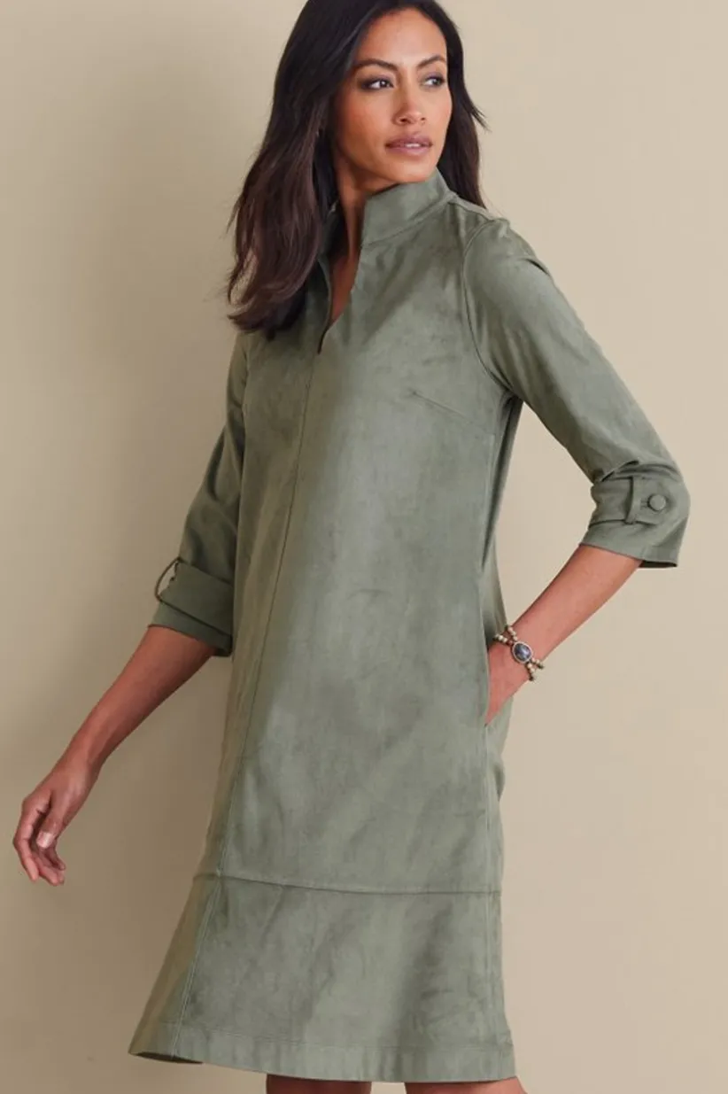 Rani Faux Suede Dress<Soft Surroundings New