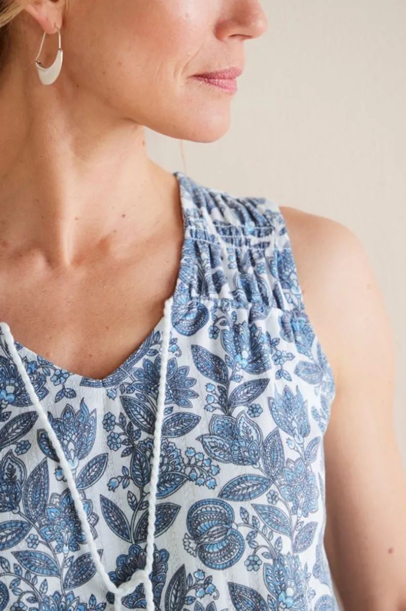 Roxie Printed Pointelle Tank<Soft Surroundings Discount