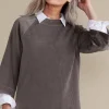 Samina Corduroy Pullover<Soft Surroundings New