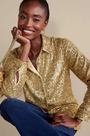 Sancerre Sequin Shirt<Soft Surroundings Outlet