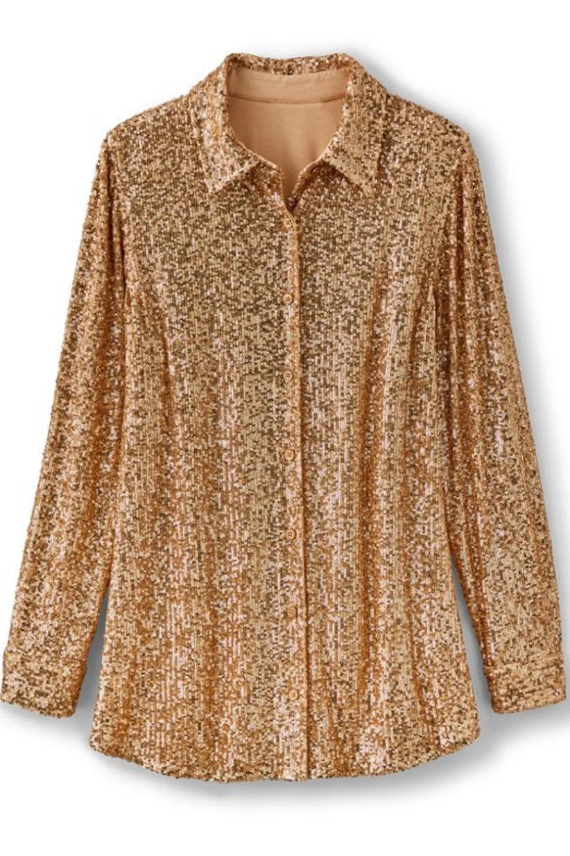 Sancerre Sequin Shirt<Soft Surroundings Outlet