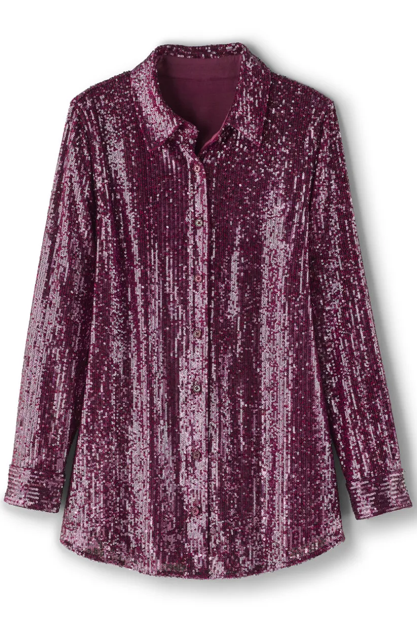 Sancerre Sequin Shirt<Soft Surroundings Outlet