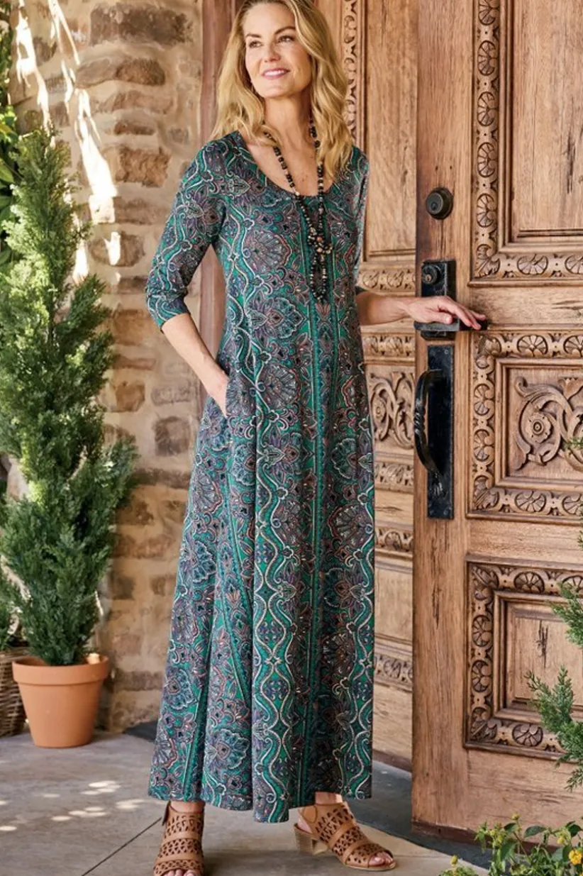 Santiago 3/4 Sleeve Dress<Soft Surroundings Online