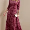 Santiago Embossed Velvet Dress<Soft Surroundings Sale