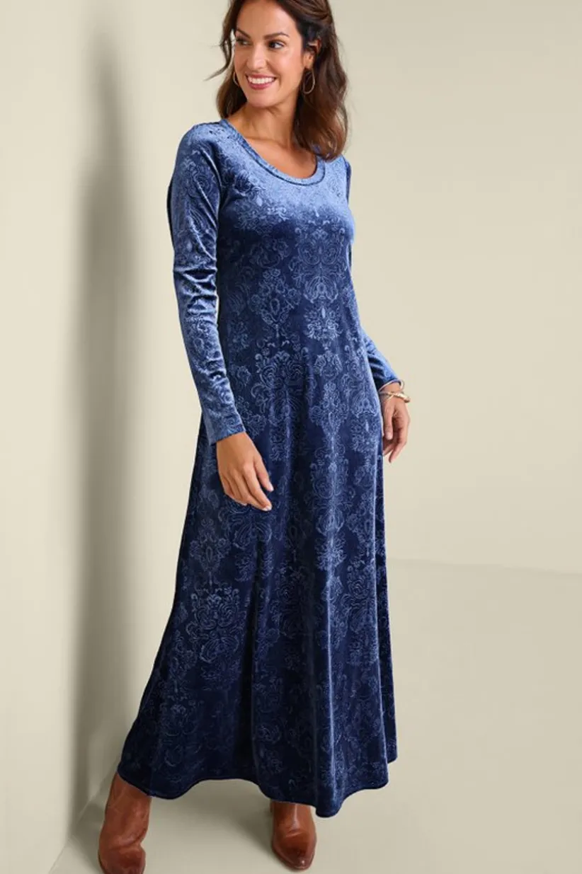 Santiago Embossed Velvet Dress<Soft Surroundings Sale