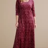 Santiago Embossed Velvet Dress<Soft Surroundings Sale
