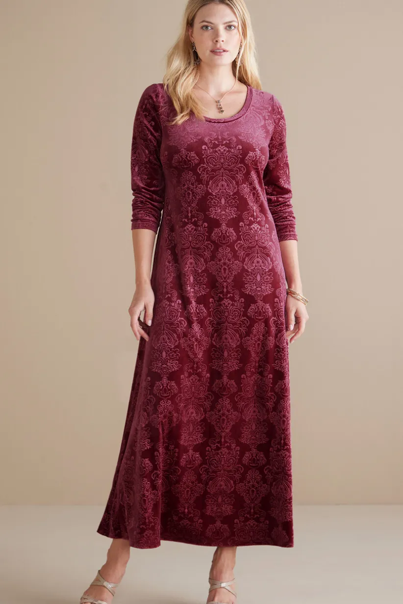 Santiago Embossed Velvet Dress<Soft Surroundings Sale