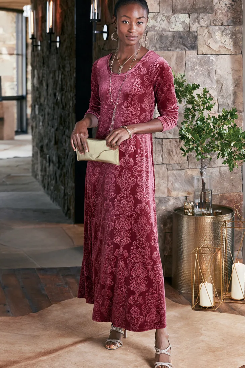 Santiago Embossed Velvet Dress<Soft Surroundings Sale