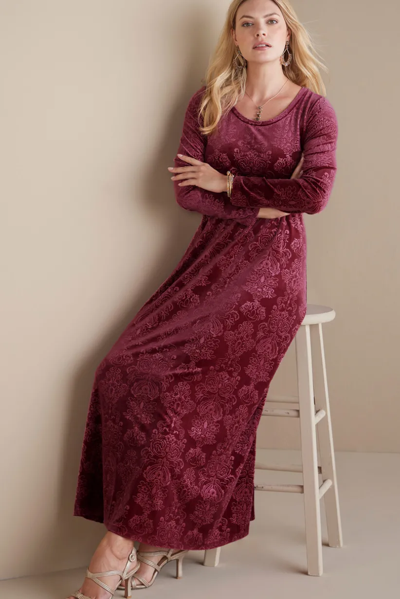 Santiago Embossed Velvet Dress<Soft Surroundings Sale