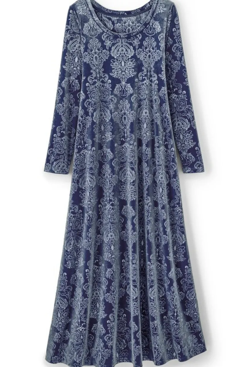 Santiago Embossed Velvet Dress<Soft Surroundings Sale
