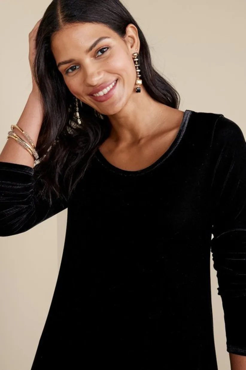 Santiago Stretch Velvet Dress<Soft Surroundings Hot