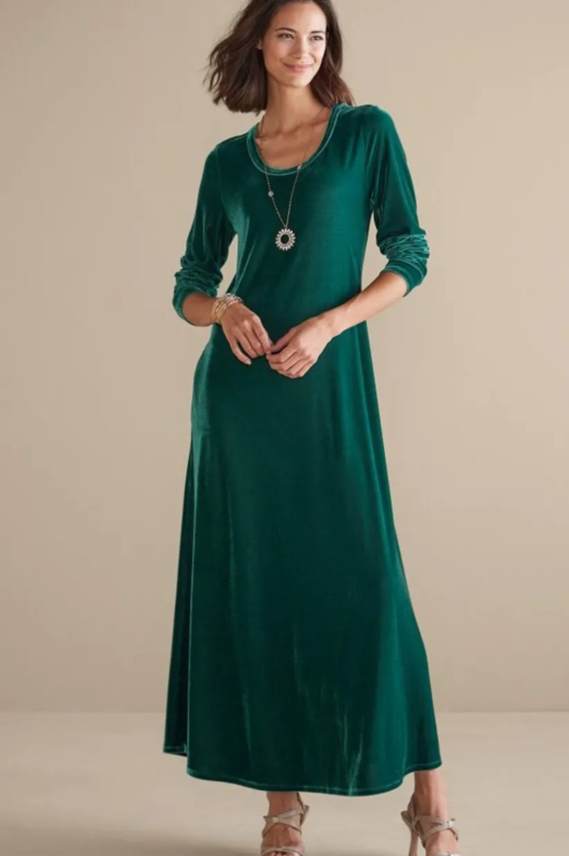 Santiago Stretch Velvet Dress<Soft Surroundings Hot