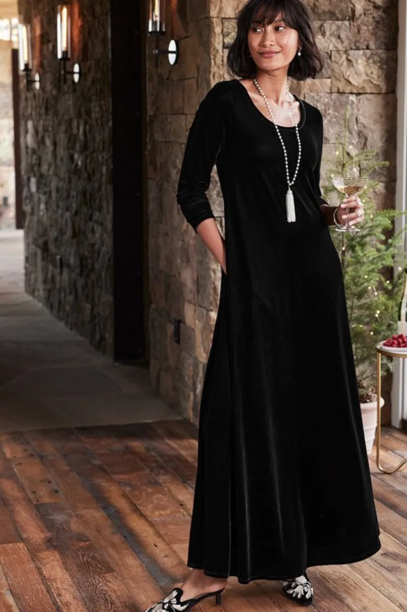 Santiago Stretch Velvet Dress<Soft Surroundings Hot