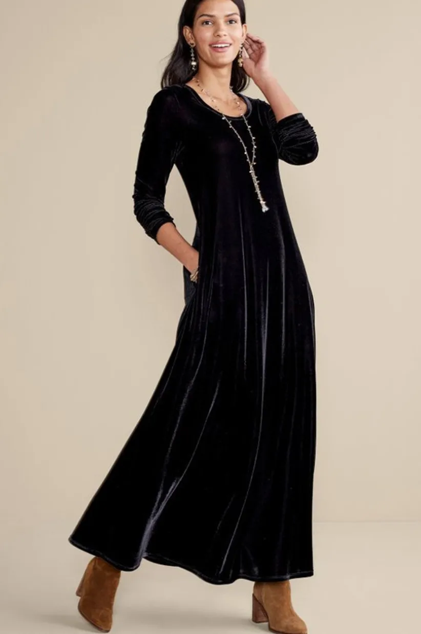 Santiago Stretch Velvet Dress<Soft Surroundings Hot