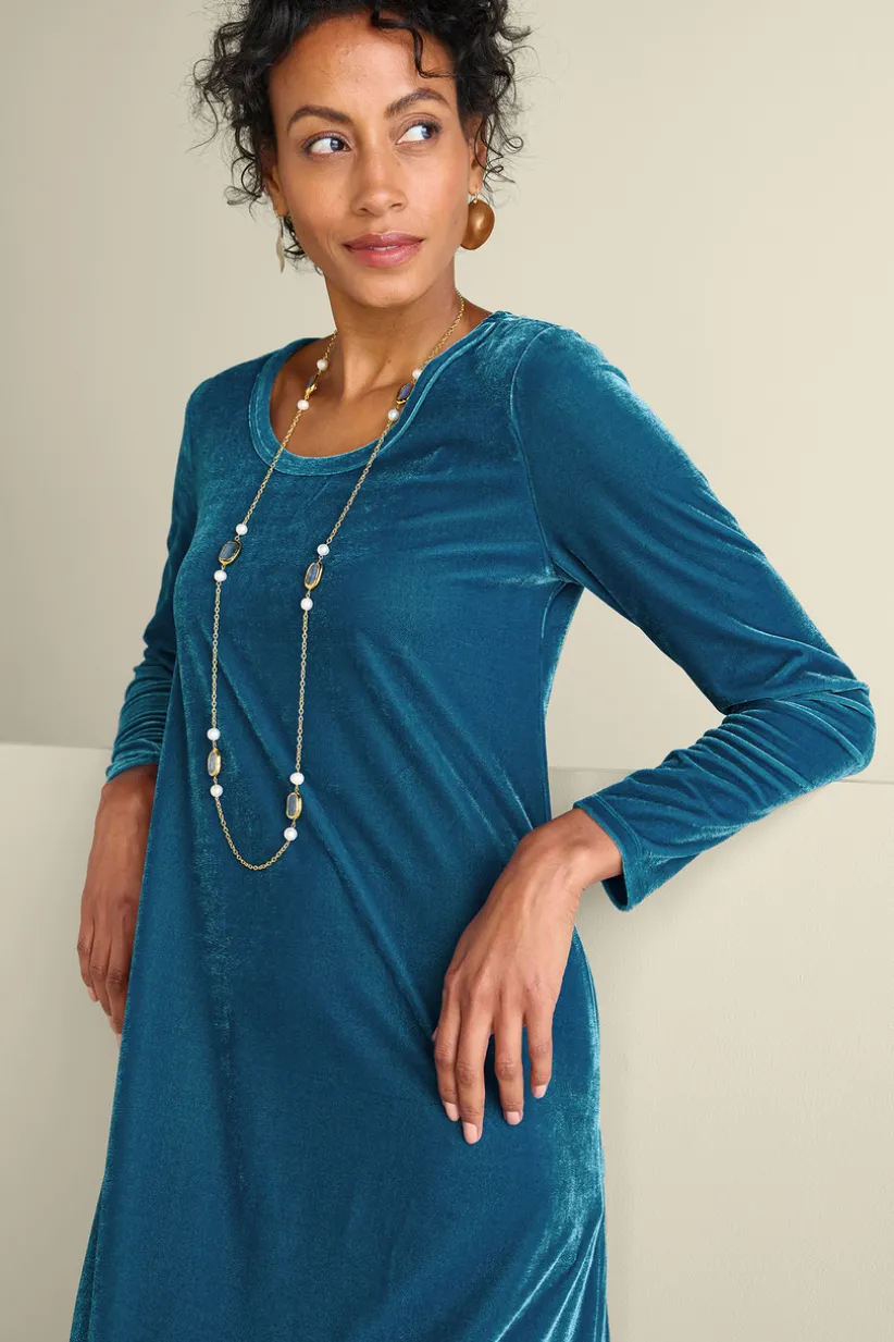Santiago Stretch Velvet Dress<Soft Surroundings Hot