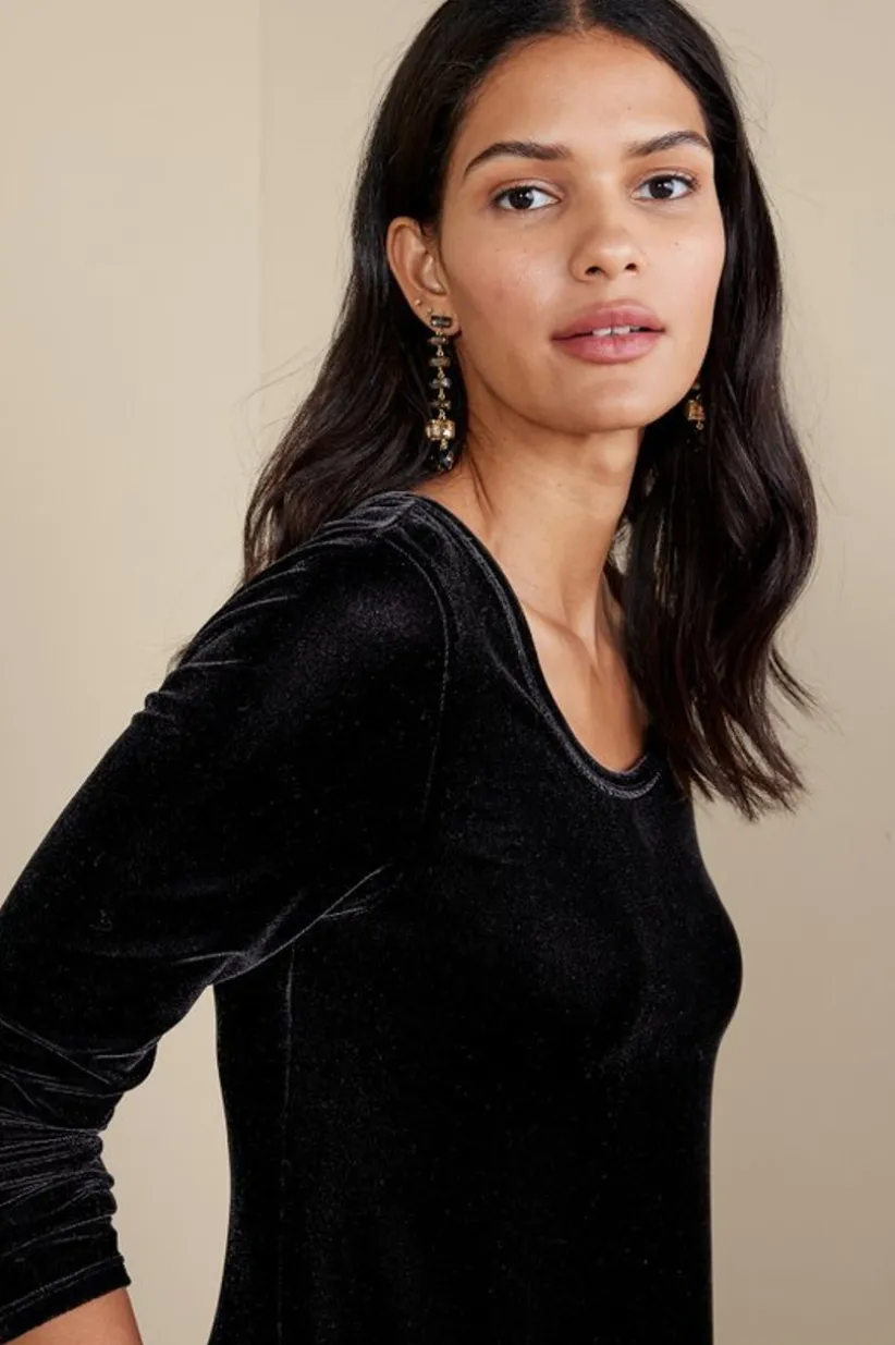 Santiago Stretch Velvet Dress<Soft Surroundings Hot